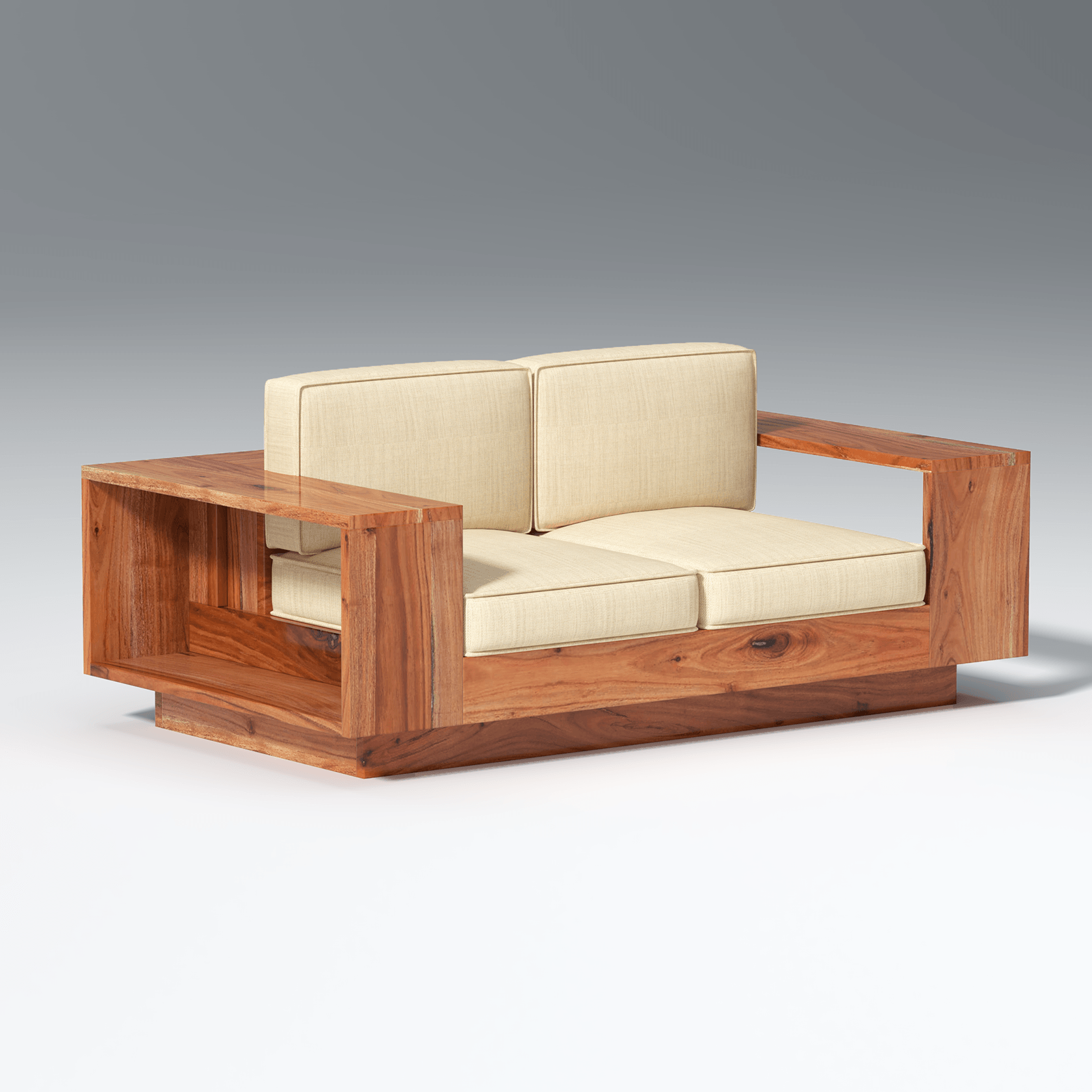 Serenerest Acacia Sofa In Light Reddish Honey - Ouch Cart 