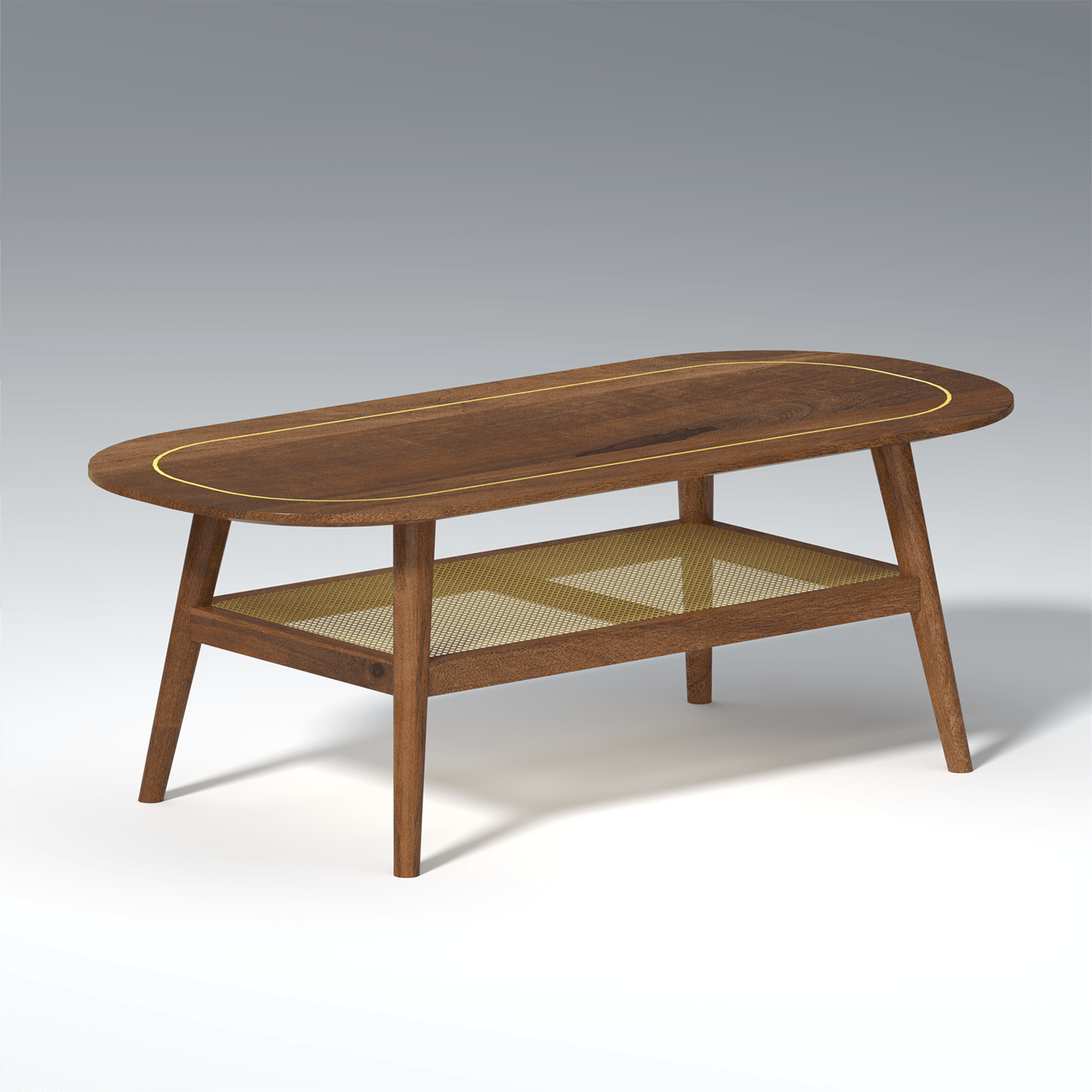 Aroma Sheesham Wood Coffee Table in Walnut Colour - Ouch Cart 