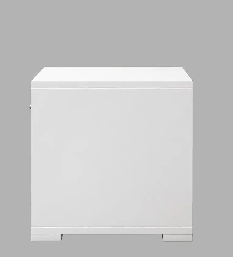 Bedside Table in Mist White Colour - Ouch Cart 