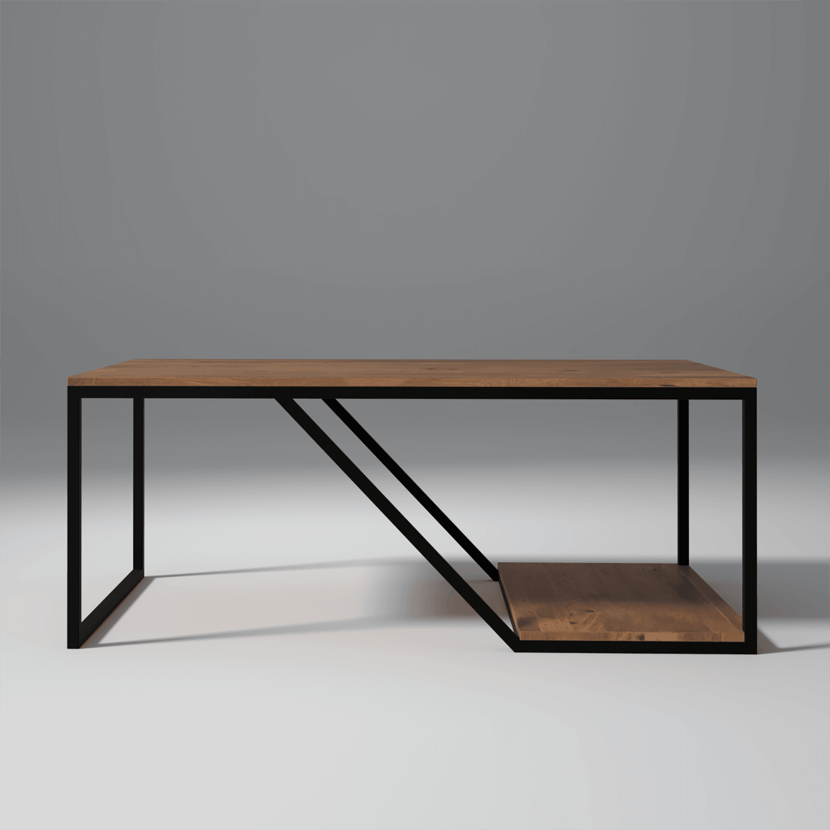 Letty Iron And Mango Wood Coffee Table In Light Honey