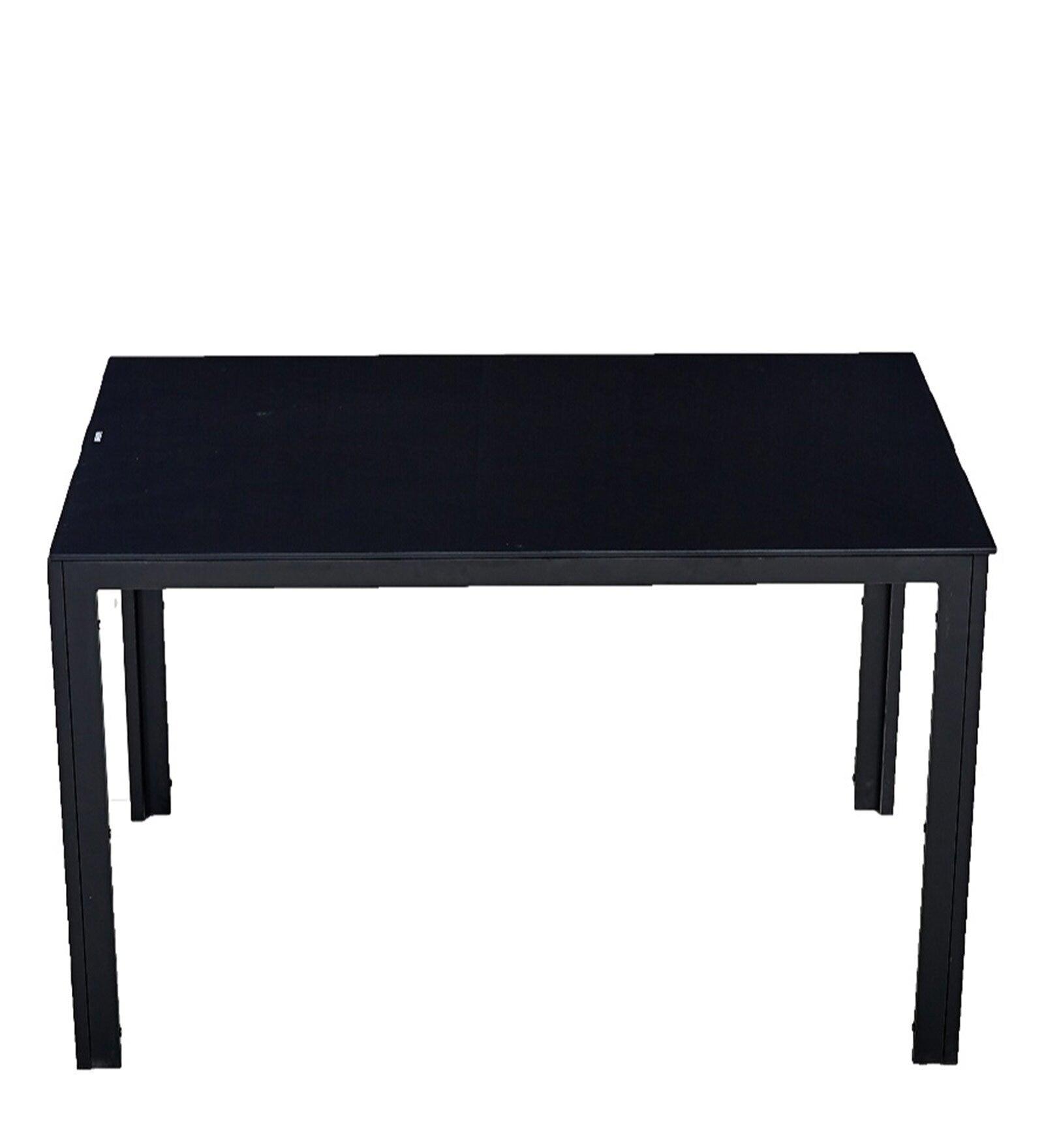 4 Seater Dining Set in Black Colour - Ouch Cart 