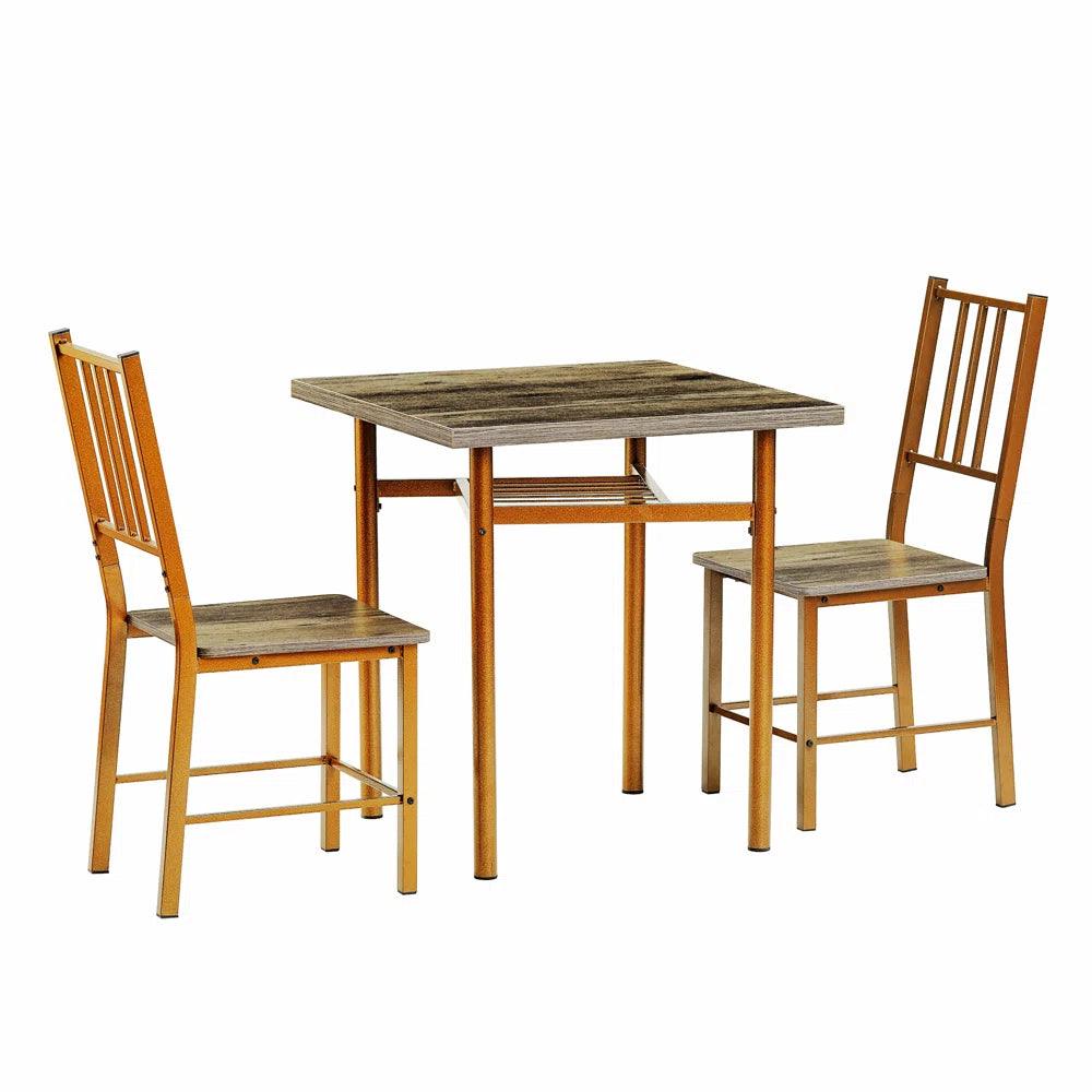 Dining Table with 4 Legs and 2 Metal Chair - Ouch Cart 