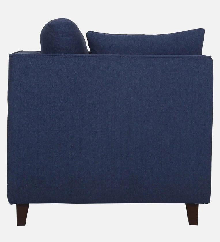 Fabric 1 Seater Sofa In Navy Blue Colour - Ouch Cart 