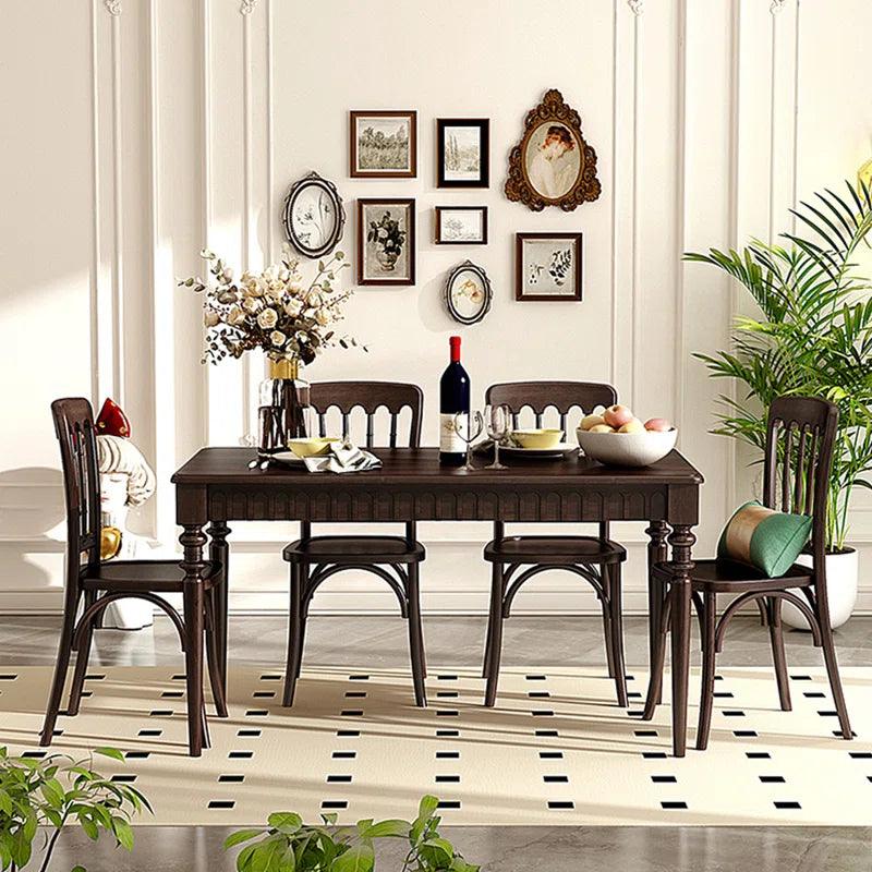 Solid Wood Dining Set - Ouch Cart 