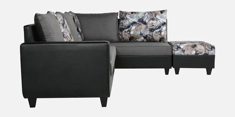 Sectional Sofa in Grey & Black Colour with Coffee Table - Ouch Cart 