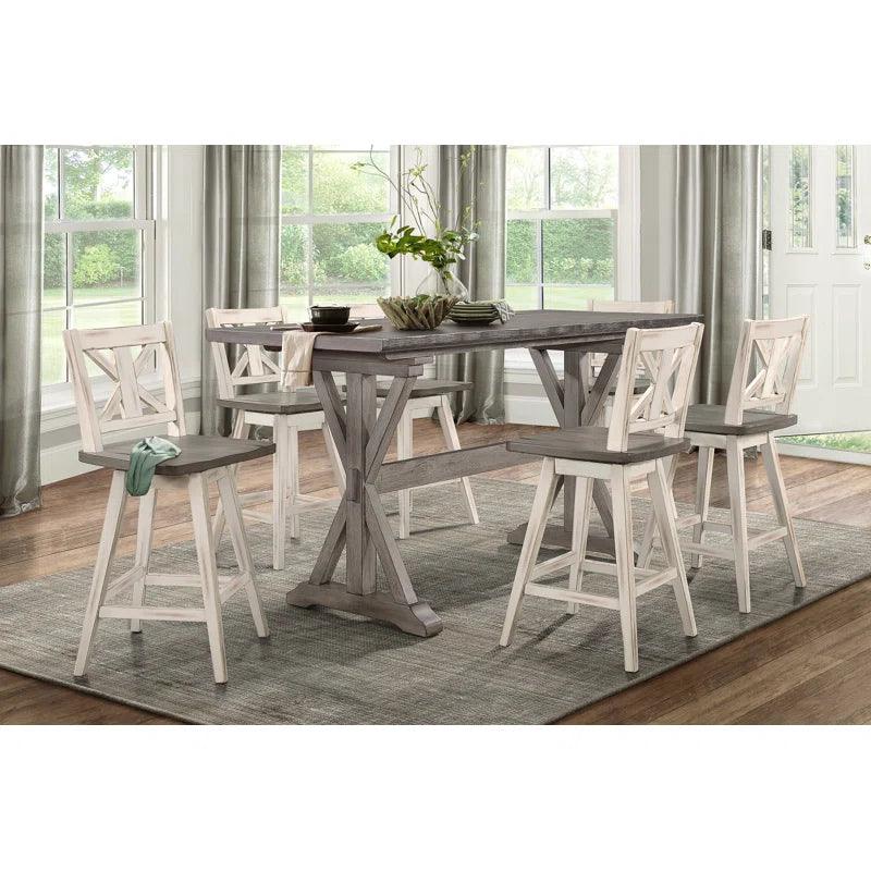 9 - Piece Trestle Dining Set - Ouch Cart 