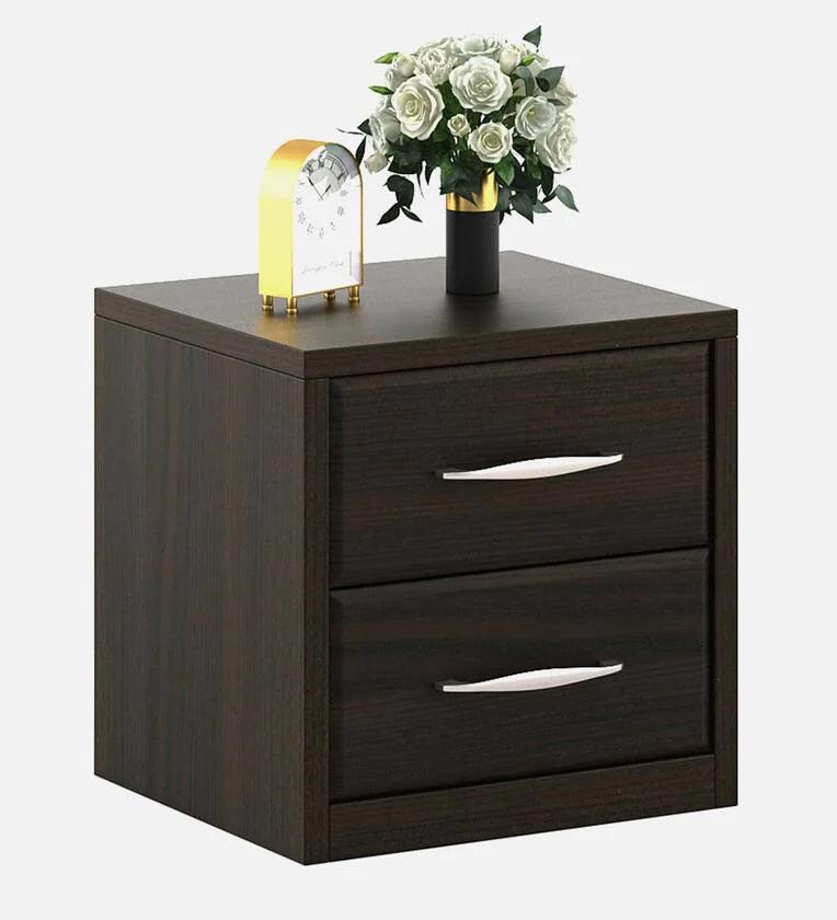 Verona Bedside Table in Fumed Oak Finish with Drawers - Ouch Cart 