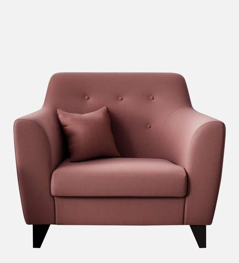 Velvet 1 Seater Sofa In Berry Wine Colour - Ouch Cart 