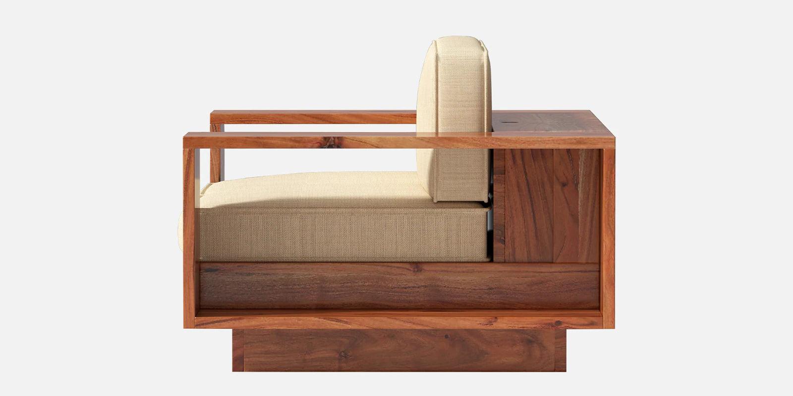 Solid Wood 2 Seater Sofa In Light Reddish Honey Finish - Ouch Cart 