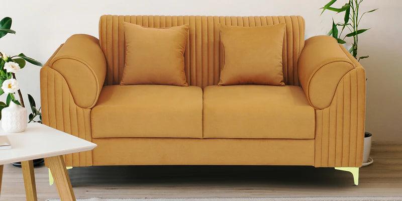 Fabric 2 Seater Sofa in Light Orange Colour - Ouch Cart 