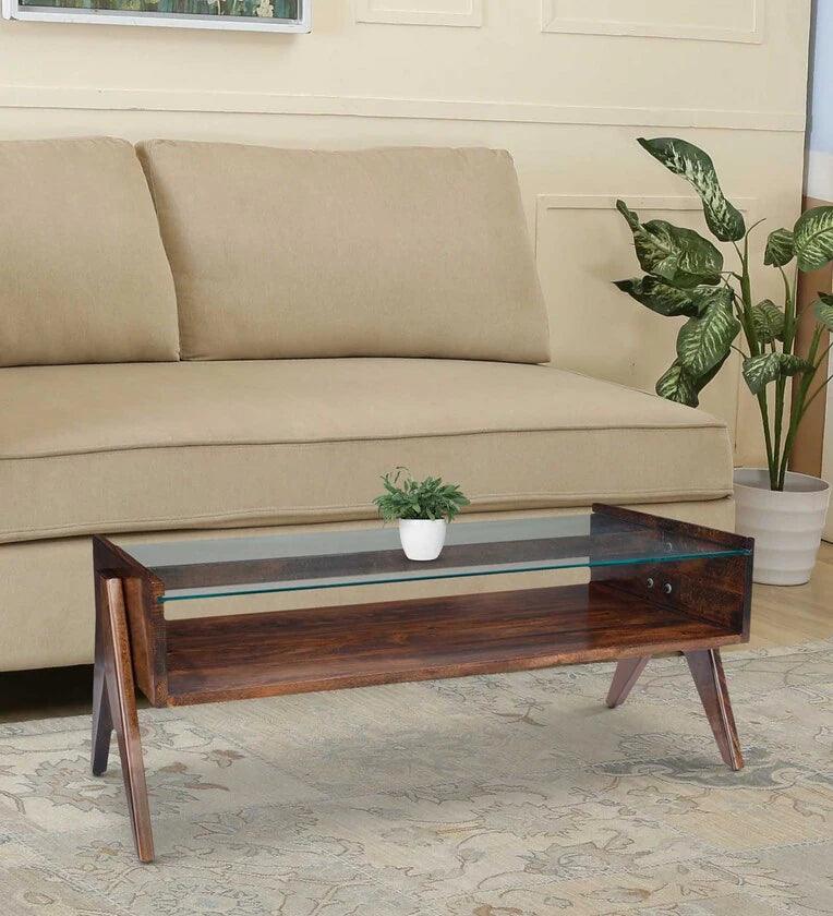 Coffee Table in Brown Colour - Ouch Cart 