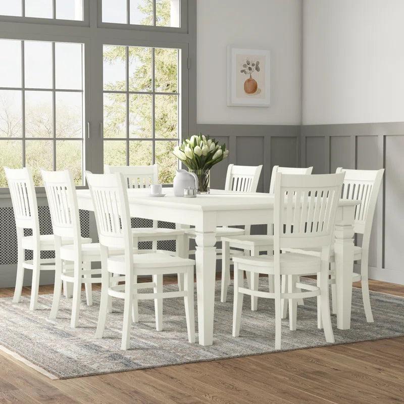 Butterfly Leaf Rubberwood Solid Wood Dining Table Set - Ouch Cart 