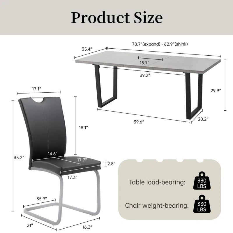 Extendable Double Pedestal Dining Set - Ouch Cart 