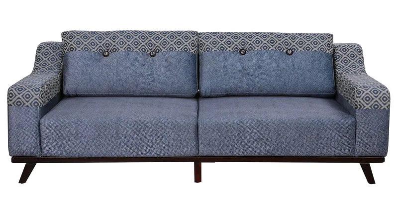 Fabric 3 Seater Sofa In Blue Colour - Ouch Cart 