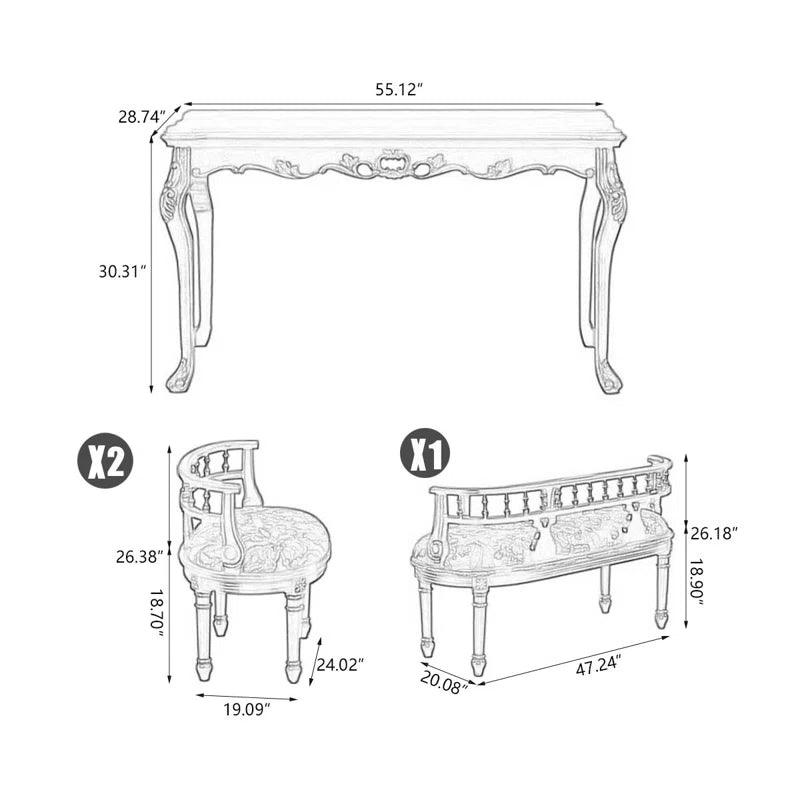 Solid Wood Dining Set - Ouch Cart 