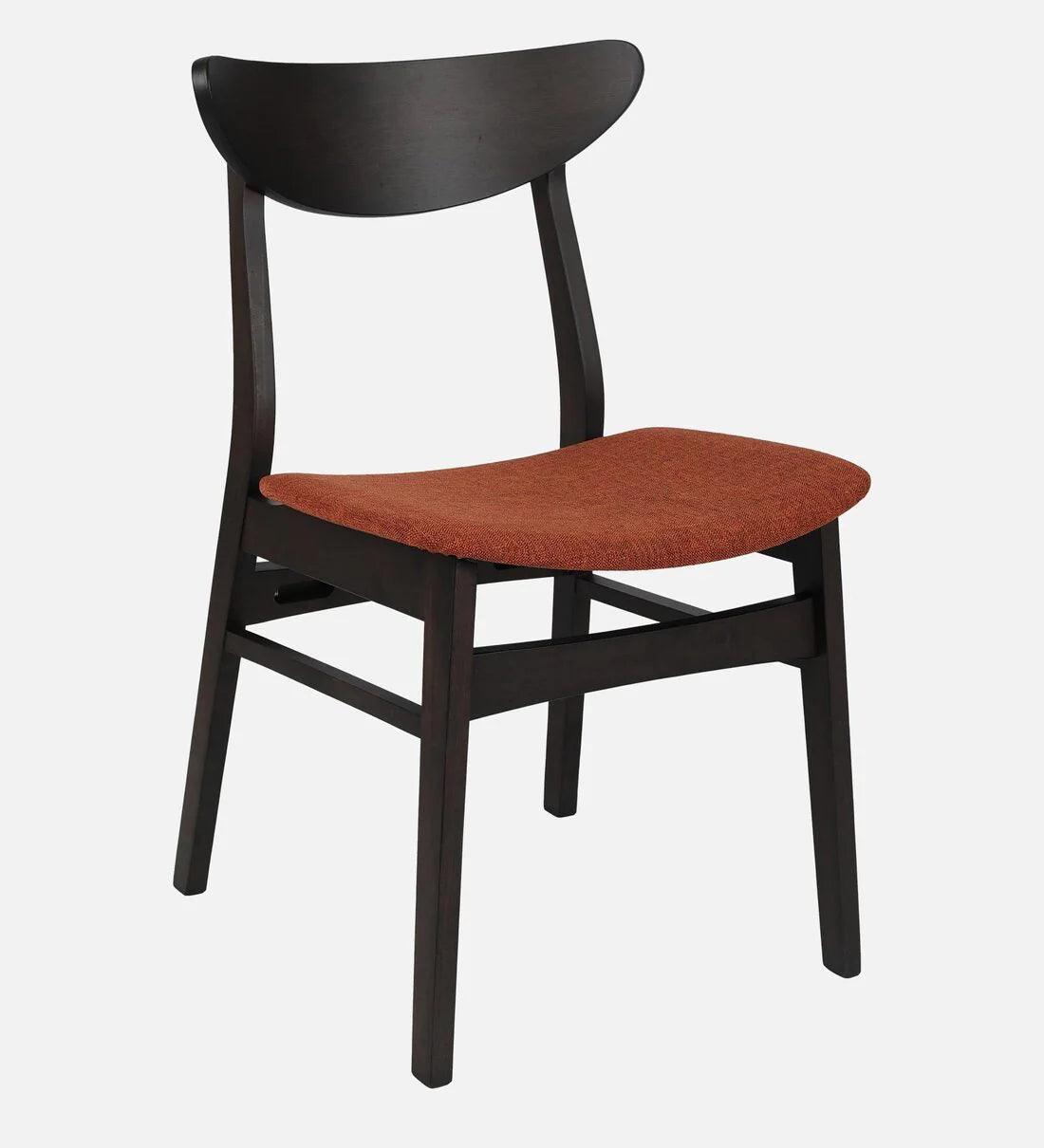 Jin Solid Wood 4 Seater Dining Set in Dark Chestnut & Russet Finish - Ouch Cart 