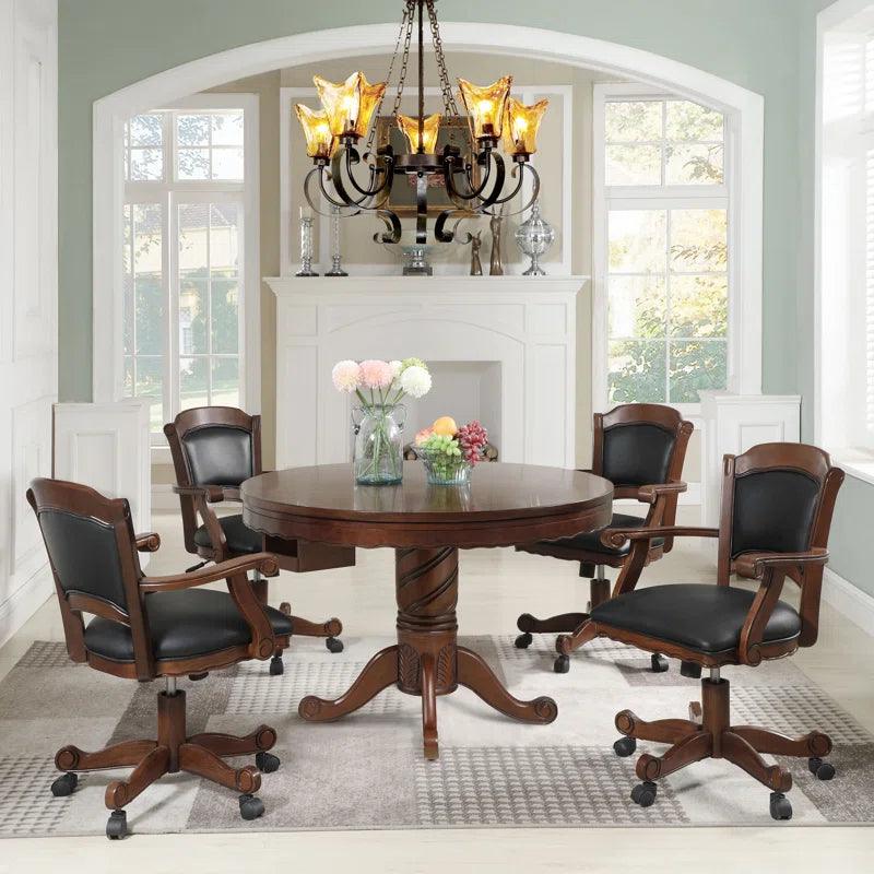 5 - Piece Pedestal Dining Set - Ouch Cart 