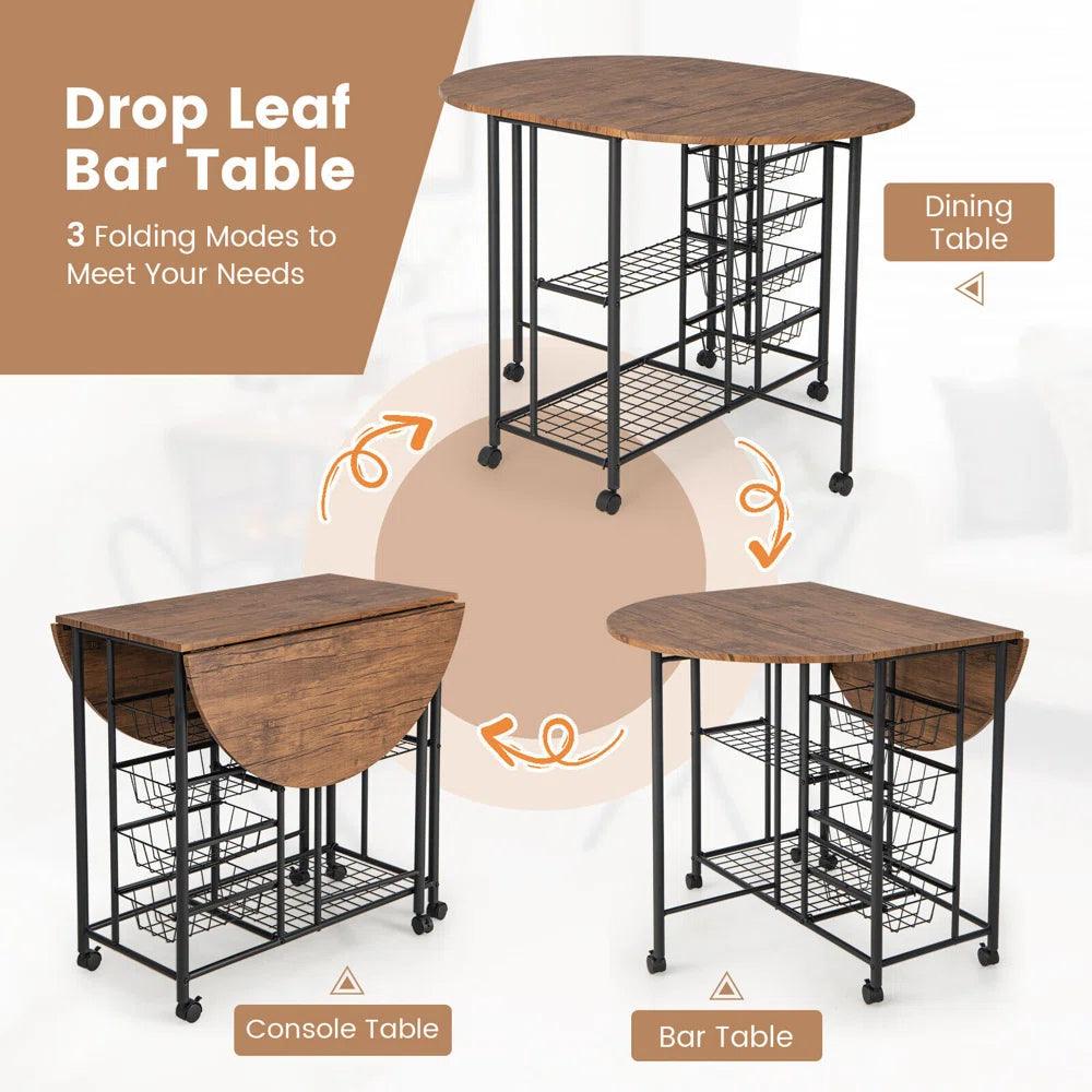 3 - Piece Extendable Dining Set - Ouch Cart 