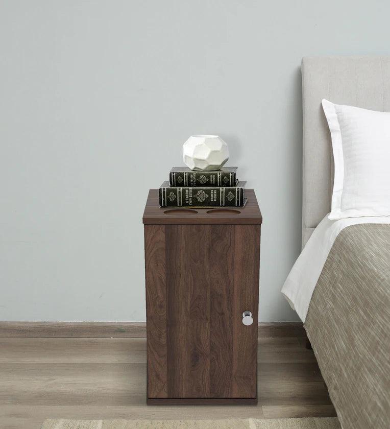 Sheesham Wood Bedside Table in Scratch Resistant Provincial Teak Finish With Drawers - Ouch Cart 