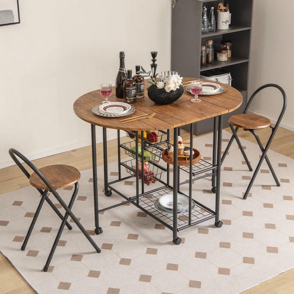 3 - Piece Extendable Dining Set - Ouch Cart 