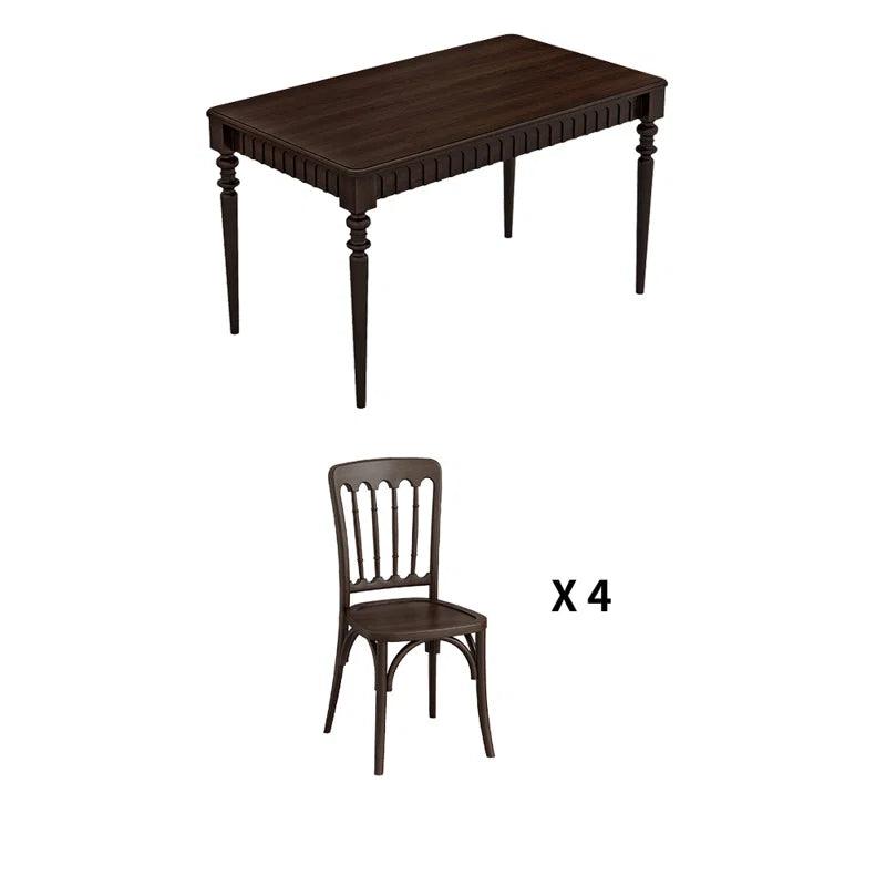 Solid Wood Dining Set - Ouch Cart 