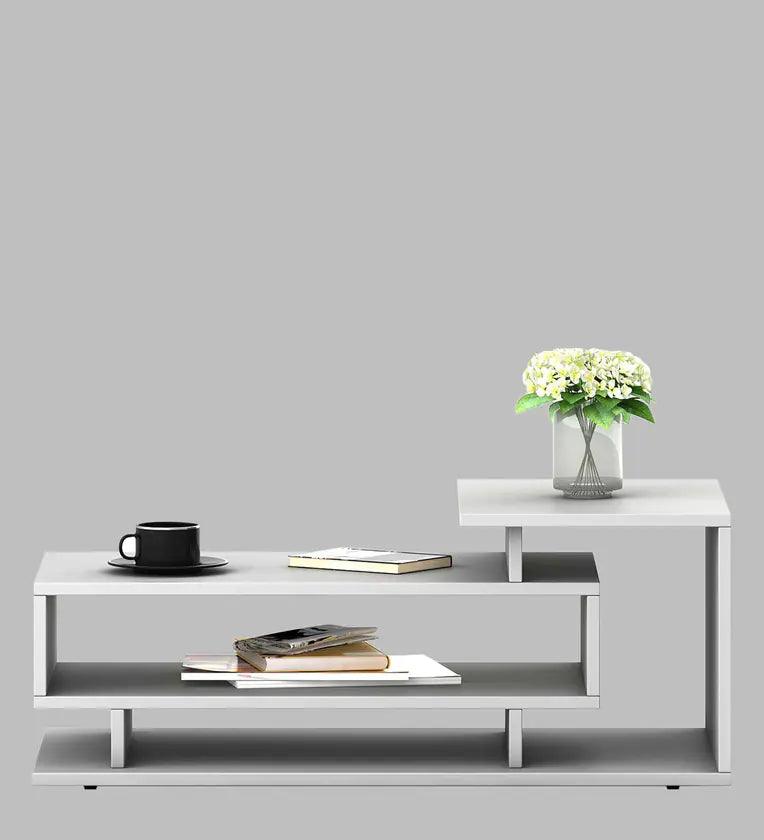 Coffee Table In Frosty White Colour - Ouch Cart 
