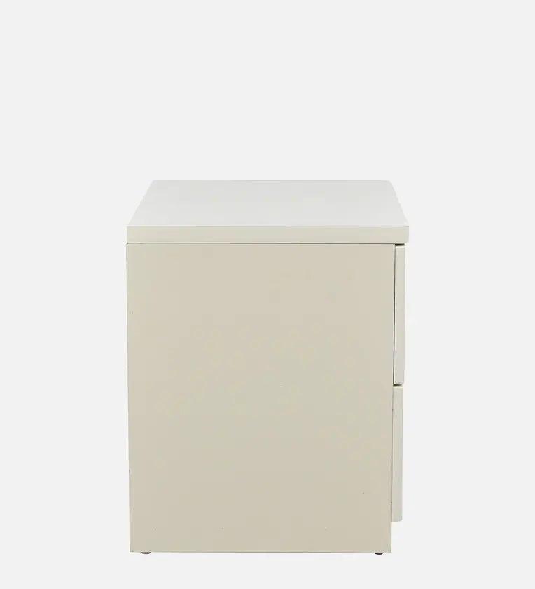 Bedside Table in White Colour - Ouch Cart 