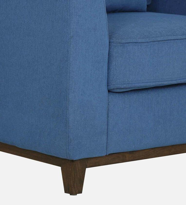 Fabric 1 Seater Sofa In Denim Blue Colour - Ouch Cart 