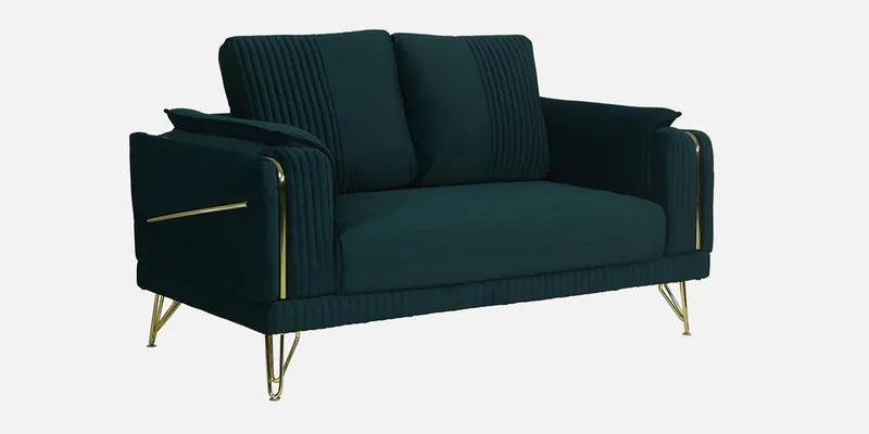 Velvet 2 Seater Sofa in Teal Blue Colour - Ouch Cart 