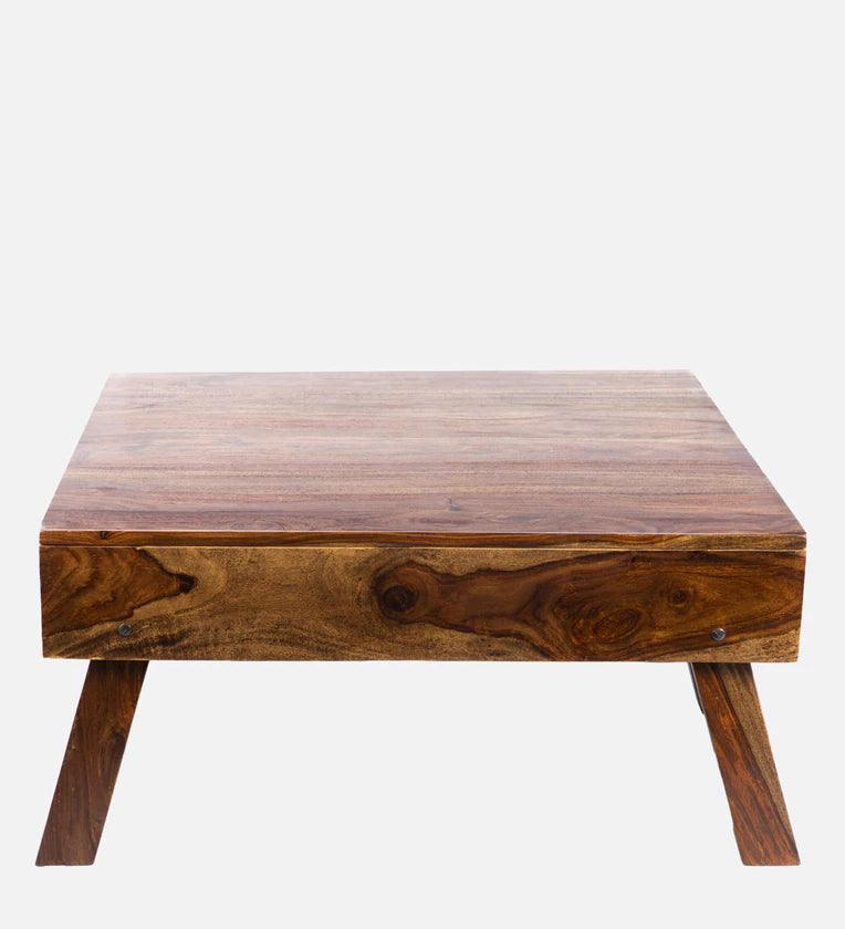 Sheesham Wood Coffee Table in Teak Finish - Ouch Cart 