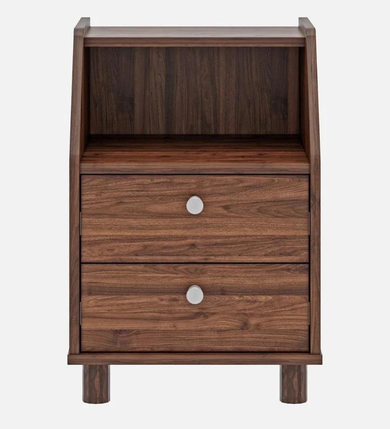 Bedside Table In Columbian Walnut Colour - Ouch Cart 