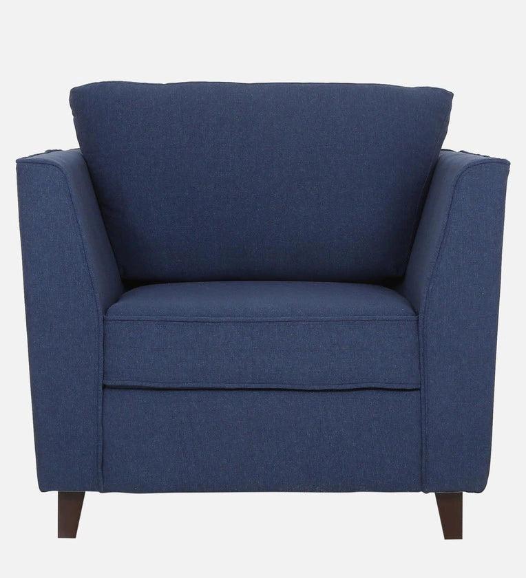 Fabric 1 Seater Sofa In Navy Blue Colour - Ouch Cart 