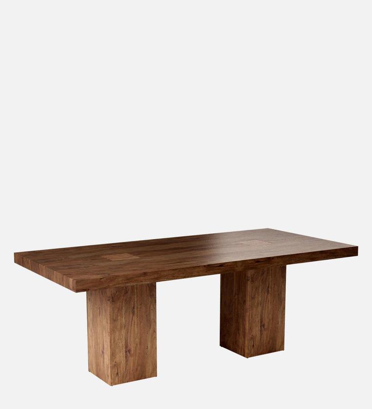 Solid Wood 6 Seater Dining Set In Premium Acacia Finish - Ouch Cart 