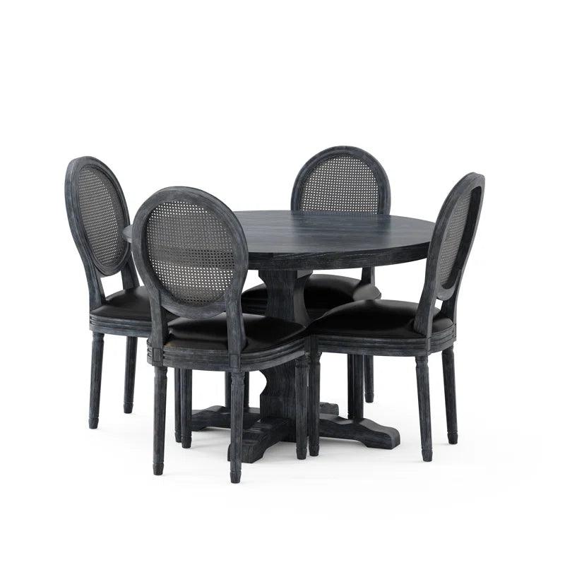 5 - Piece Pedestal Dining Set - Ouch Cart 