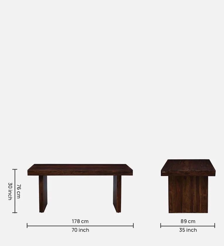 Sheesham Wood 6 Seater Dining Set In Scratch Resistant Provinical Teak Finish - Ouch Cart 