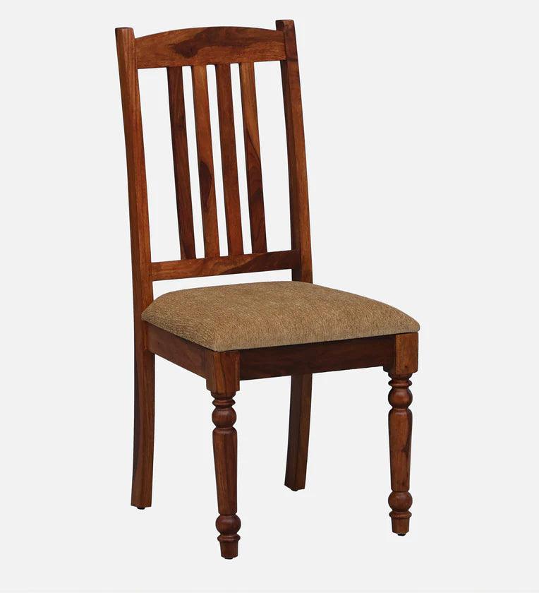 Sheesham Wood 4 Seater Dining Set in Scratch Resistant Honey Oak Finish - Ouch Cart 