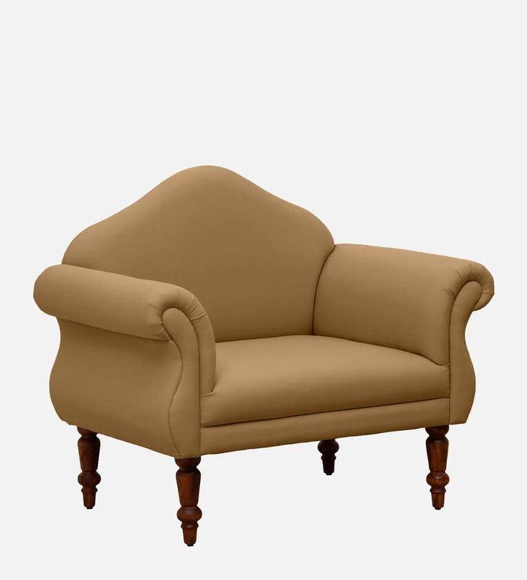 Sheesham Wood 1 Seater Sofa In Honey Oak Finish - Ouch Cart 