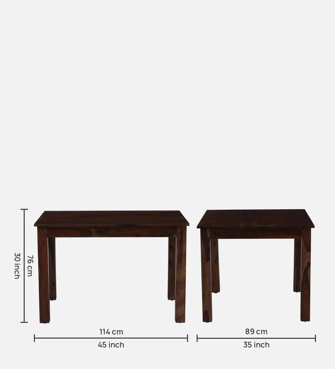 Sheesham Wood 4 Seater Dining Set In Provincial Teak Finish - Ouch Cart 