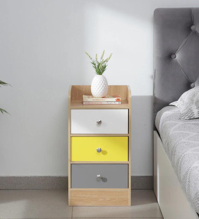 Bedside Table in Multi Finish with Drawers - Ouch Cart 