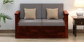 Sheesham Wood 2 Seater Sofa In Honey Oak Finish