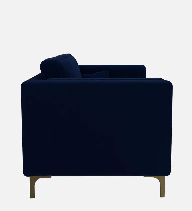 Velvet 1 Seater Sofa in Midnight Blue Colour - Ouch Cart 