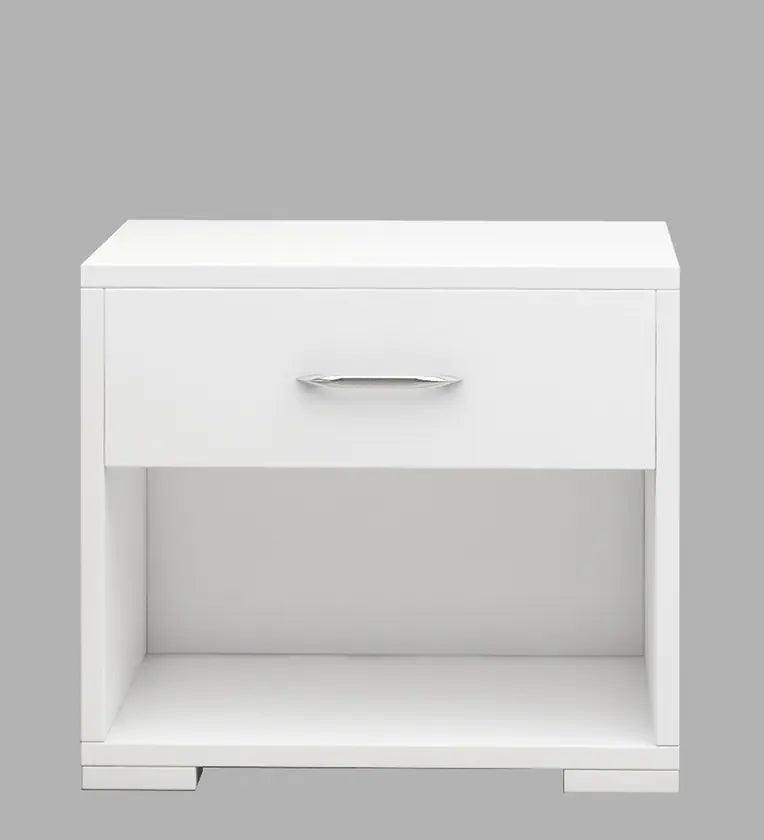 Bedside Table in Mist White Colour - Ouch Cart 