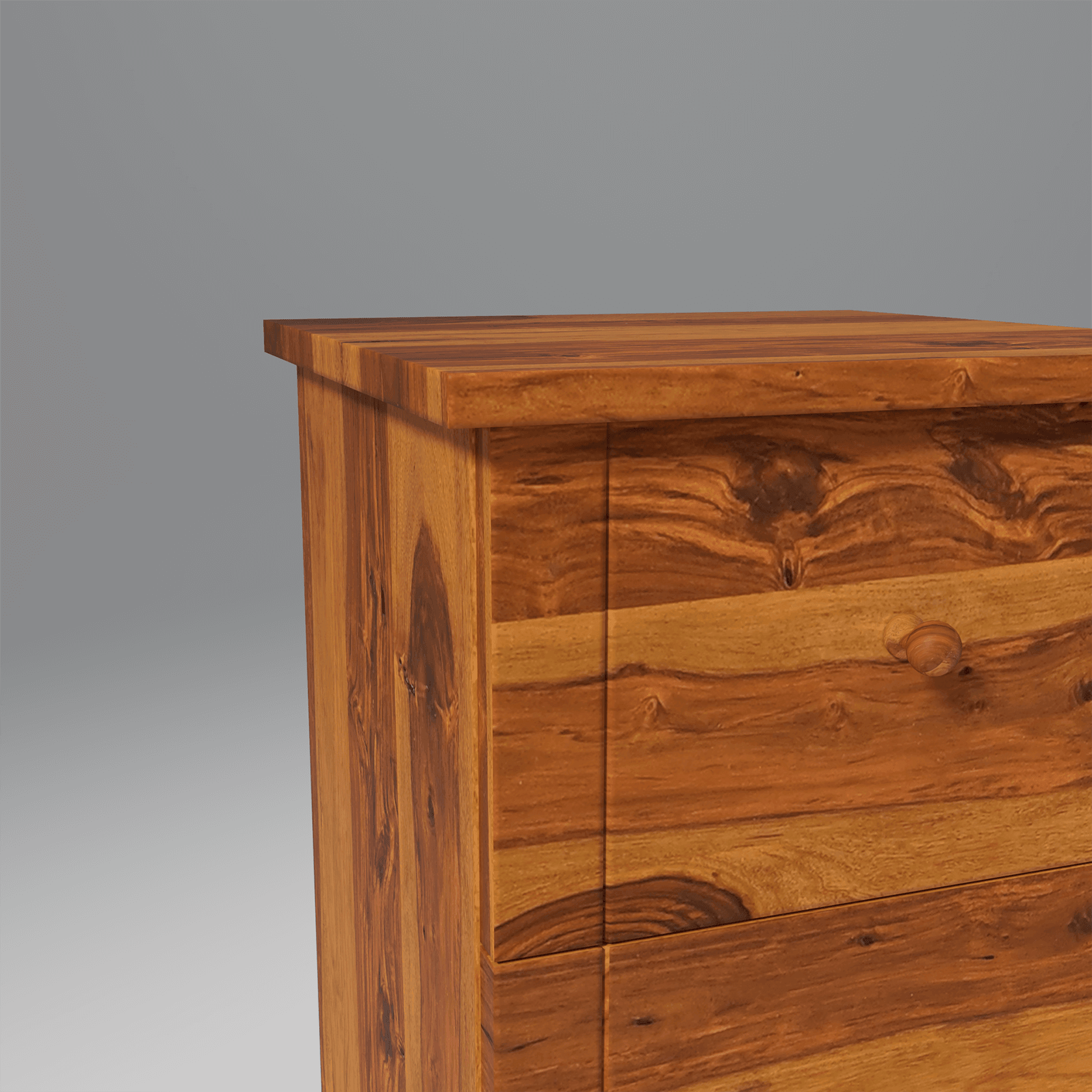 Glamour Mango Wood Dresser Table 2 drawers In Walnut