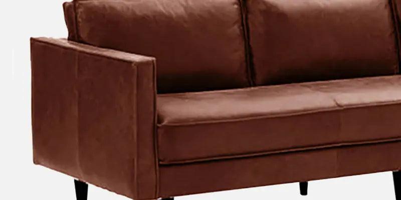 Leatherette 3 Seater Sofa in Lama Brown Colour - Ouch Cart 