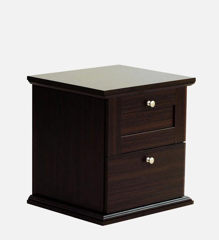 Bedside Table in Walnut Finish with Drawer - Ouch Cart 