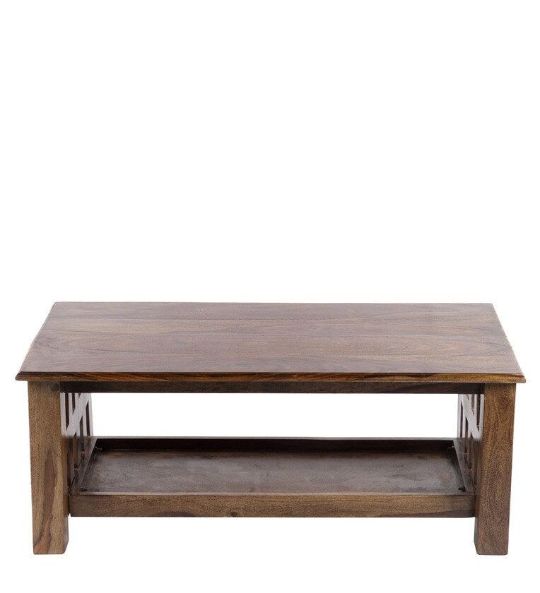 Coffee Table in Teak Finish - Ouch Cart 