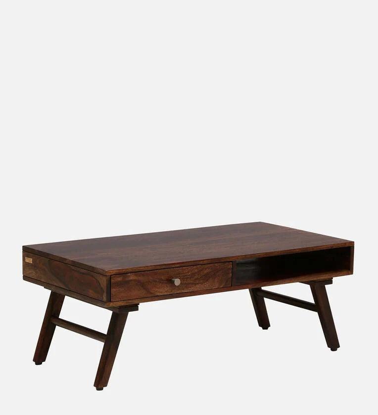 Sheesham Wood Coffee Table In Scratch Resistant Provincial Teak Finish - Ouch Cart 