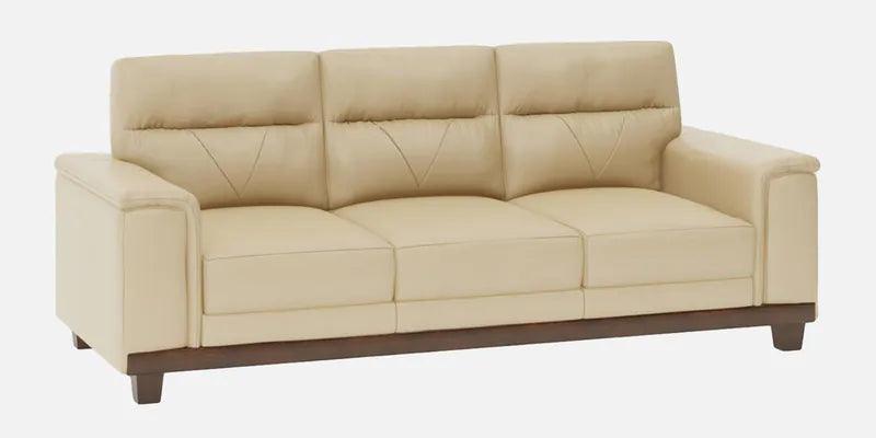 Leather 3 Seater Sofa in Beige Colour - Ouch Cart 