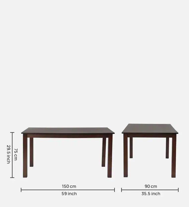 6 Seater Dining Set in Cherry Finish with Bench - Ouch Cart 