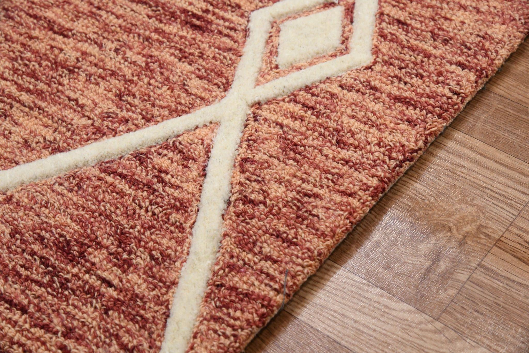 Rust Wool Vista 5x8 Feet Hand-Tufted Carpet - Rug - Ouch Cart 